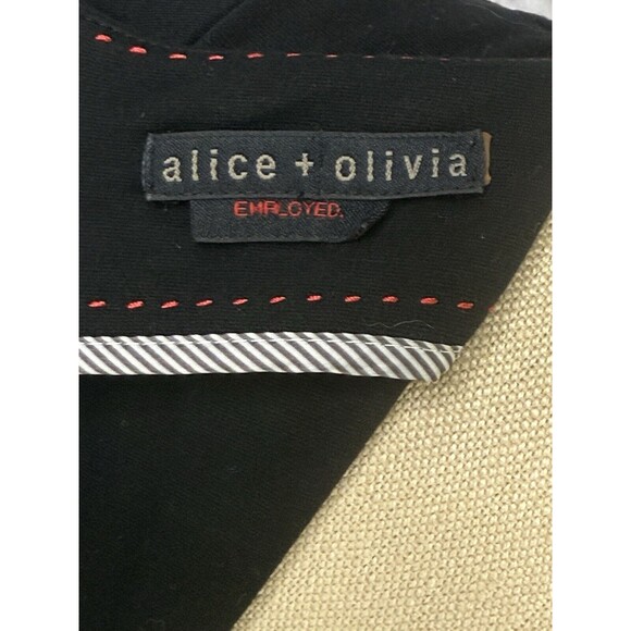 Alice + Olivia Black Dress SMALL Harmony Bateau Neck Knit Mini Dress Peplum - Picture 12 of 14